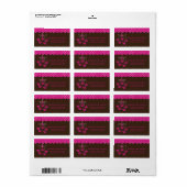 Sweet Hot Roze Olifant Mobiel Adres Label (Full Sheet)