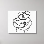 Sweet Hug Embrace Canvas Afdruk (Voorkant)