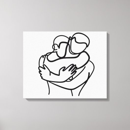 Sweet Hug Embrace Canvas Afdruk (Voorkant)