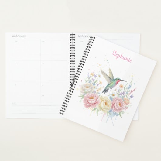 Sweet Hummingbird Floral Daily Planner (Display)