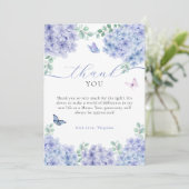 Sweet Hydrangea bloementuin Baby shower Bedankkaart (Staand voorkant)