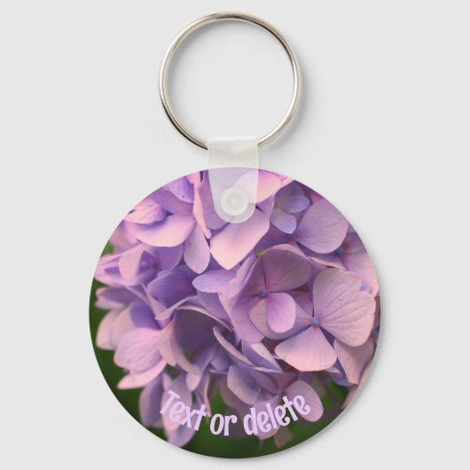 Sweet Hydrangea Flower Personalized Sleutelhanger (Achterkant)
