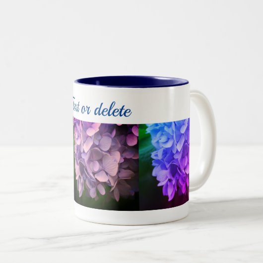 Sweet Hydrangea Flower Personalized Tweekleurige Koffiemok (Voorkant rechts)