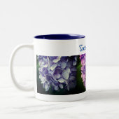 Sweet Hydrangea Flower Personalized Tweekleurige Koffiemok (Links)