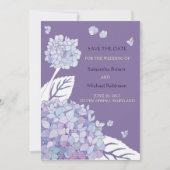 Sweet Hydrangeas Wedding Save the Date Invitations (Voorkant)