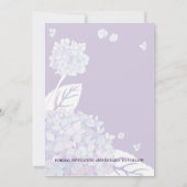 Sweet Hydrangeas Wedding Save the Date Invitations (Achterkant)