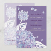 Sweet Hydrangeas Wedding Save the Date Invitations (Voorkant / Achterkant)
