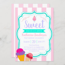 Sweet Ice-Cream Baby Sprinkle Snoep shop Verjaarda
