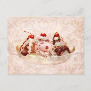 Sweet - Ice Cream - Banana split Briefkaart
