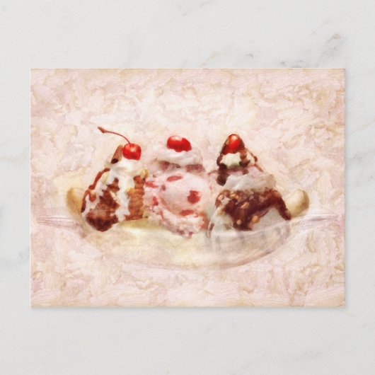 Sweet - Ice Cream - Banana split Briefkaart (Voorkant)