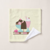 Sweet Ice Cream-behandelingspatroon Bad Handdoek (Wasdoekje)