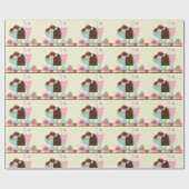 Sweet Ice Cream-behandelingspatroon Cadeaupapier (Vlak)