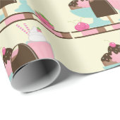 Sweet Ice Cream-behandelingspatroon Cadeaupapier (Rol Hoek)
