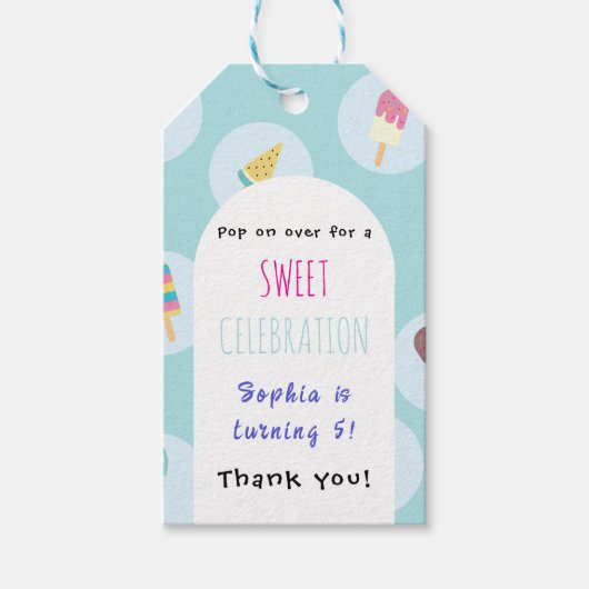 Sweet Ice Cream Birthday Cadeaulabel (Voorkant)