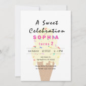 Sweet Ice Cream Birthday Kaart (Voorkant)
