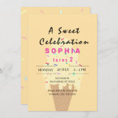 Sweet Ice Cream Birthday Kaart (Voorkant / Achterkant)
