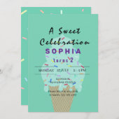 Sweet Ice Cream Birthday Kaart (Voorkant / Achterkant)