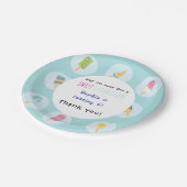 Sweet Ice Cream Birthday Papieren Bordje (Gekanteld)