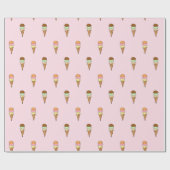 Sweet Ice Cream Cone Cadeaupapier (Vlak)