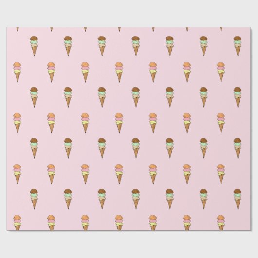 Sweet Ice Cream Cone Cadeaupapier (Vlak)