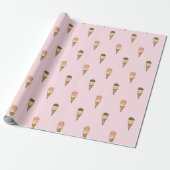Sweet Ice Cream Cone Cadeaupapier (Uitgerold)