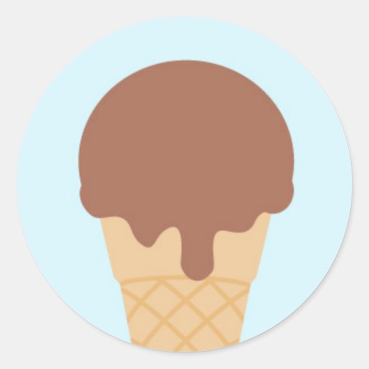 Sweet Ice Cream Cone Ronde Sticker (Voorkant)