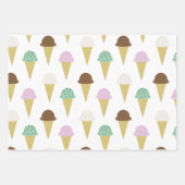 Sweet Ice Cream Cones Party Wrapping Papieren Blad Inpakpapier Vel (Voorkant 3)