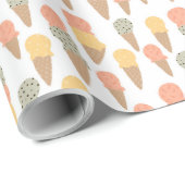 Sweet Ice Cream Cones Pastel Pattern Cadeaupapier (Rol Hoek)