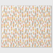 Sweet Ice Cream Cones Pastel Pattern Cadeaupapier (Vlak)