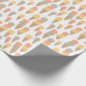 Sweet Ice Cream Cones Pastel Pattern Cadeaupapier (Hoek)