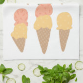 Sweet Ice Cream Cones Pastel Pattern Theedoek (Gevouwen)