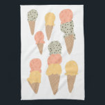Sweet Ice Cream Cones Pastel Pattern Theedoek<br><div class="desc">Iedereen houdt van ijs! Geef het geschenk van deze schattige keukenhanddoek met een ijskeelpatroon! Bekijk mijn winkel voor veel meer kleuren en patronen!</div>