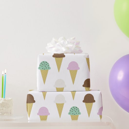 Sweet Ice Cream Cones Treat Party Cadeaupapier (Feestgeschenken)