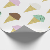 Sweet Ice Cream Cones Treat Party Cadeaupapier (Hoek)