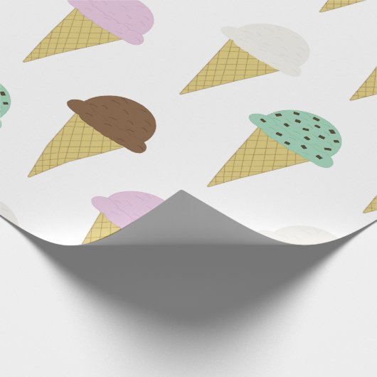 Sweet Ice Cream Cones Treat Party Cadeaupapier (Hoek)