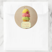 Sweet Ice Cream Gift Sticker – met aan/van label (Tas)