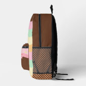 Sweet Ice Cream Kleur Aangepaste naam Gedrukte Rug Bedrukte Rugzak (Rechts)