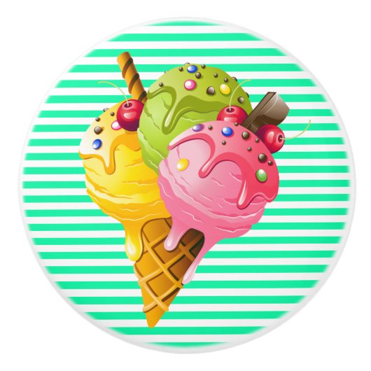 Sweet Ice Cream Lade trekt Keramische Knop (Voorkant)