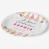 Sweet Ice Cream Party Papieren Bordje (Gekanteld)