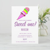 Sweet ICE CREAM-regenboogkleuren Kaart (Staand voorkant)