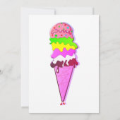 Sweet ICE CREAM-regenboogkleuren Kaart (Achterkant)