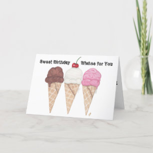 Sweet Ice Cream Scoops Bedankkaart