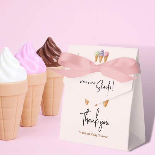 Sweet Ice Cream Summer Here Scoop Baby shower Bedankdoosjes