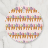 Sweet Ice Cream Summer Here Scoop Baby shower Bedankjes Labels (Achterkant)