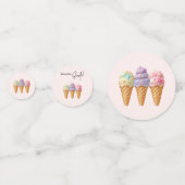 Sweet Ice Cream Summer Here Scoop Baby shower Confetti (Voorkanten)