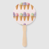 Sweet Ice Cream Summer Here Scoop Baby shower Handwaaier (Achterkant)