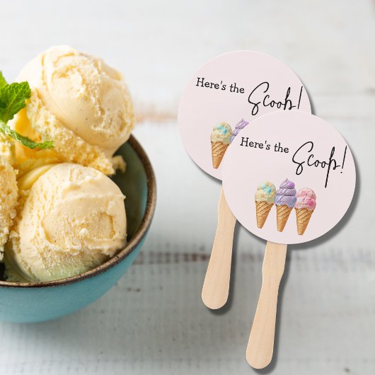 Sweet Ice Cream Summer Here Scoop Baby shower Handwaaier
