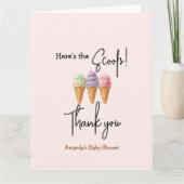 Sweet Ice Cream Summer Here Scoop Baby shower Kaart (Voorkant)