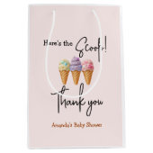 Sweet Ice Cream Summer Here Scoop Baby shower Medium Cadeauzakje (Voorkant)