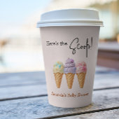 Sweet Ice Cream Summer Here Scoop Baby shower Papieren Bekers